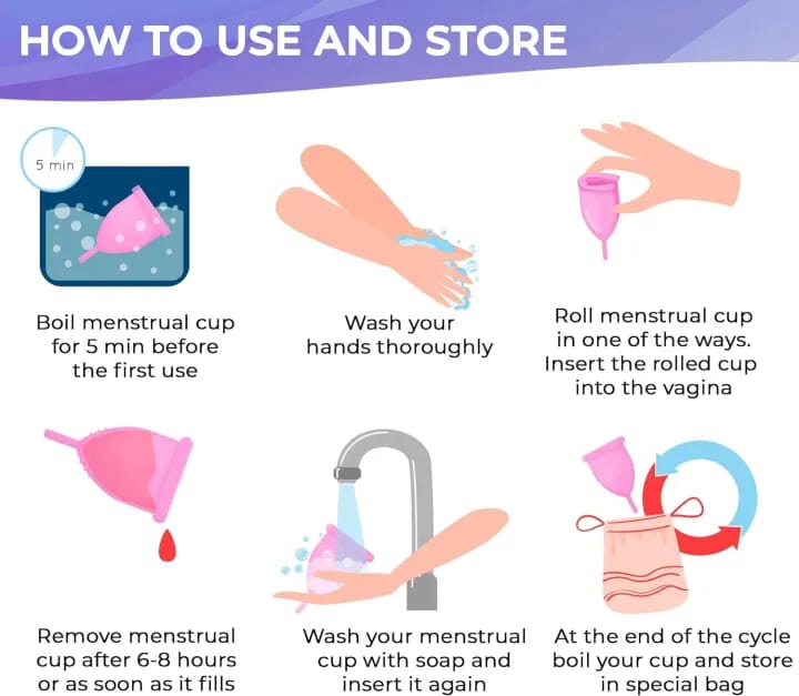 1 Piece Reusable Menstrual Cups With Medical Grade Silicone For Women - Large Size Period Cup - image 2