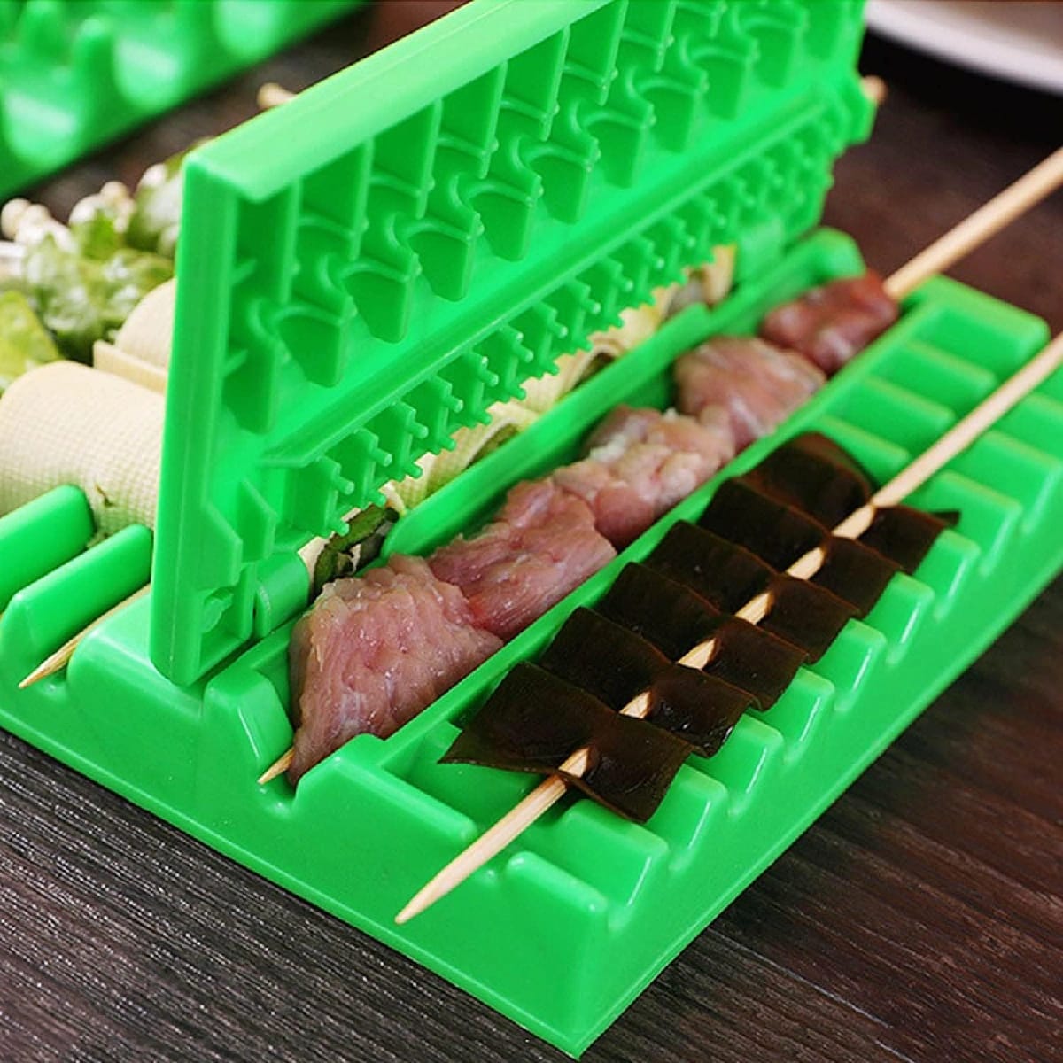Barbecue Stringer Skewers Kebab Maker Box Machine Meat Vegetable String Grill Barbecue Kitchen Accessories - image 4