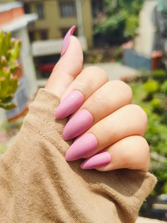 24 Pieces Excellent Quality Reusable Press On Nail Nude Pink Colored Designed Nail Best Gift For Your Female Friend, Suitable For Birthday, Weeding And Party Wear Comes With Manicure Set - image 3
