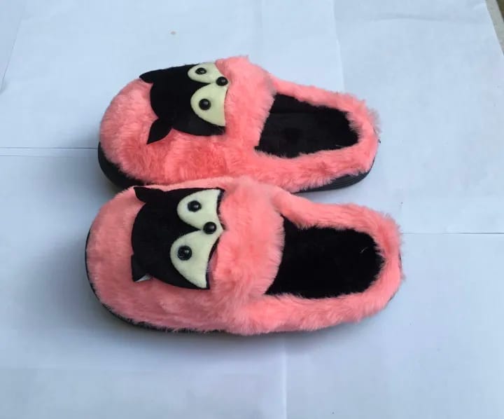 Stylish Bat Faced Inner/Outer Fur Winter Unisex Shoes For 5-7.5 years Kids (Indoor, Outdoor And Kitchen) - image 2