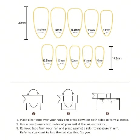 24pcs Almond-Shaped False Nails, Cool Black French Style With Sophisticated Gold Lines & Stripes For Elegant & Minimalist Manicure At New Year'S Day & Daily Life Press On Nails Nail - image 5