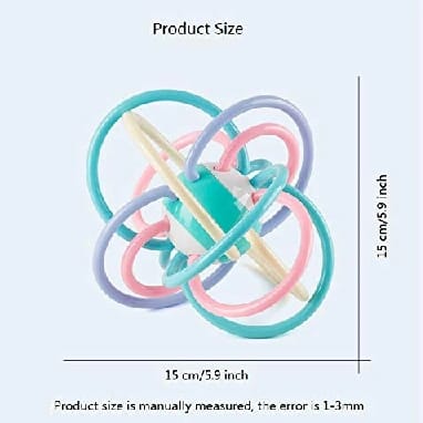 Newborn Anti-Toxic Rattle & Hand Bell Teether Ball Toy Perfect For Teething, Sensory & Fine Motor Skill Of Baby - image 5