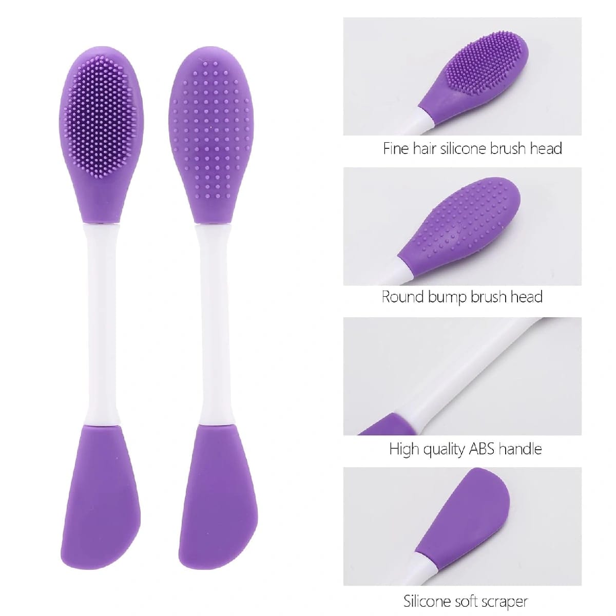 1 Piece 2 In 1 Double-Sided Facial Scrubber Brush Tool For Deep Gently Exfoliating Of Face & Body - image 3