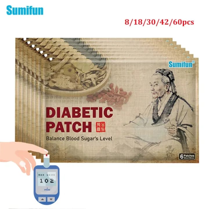 New Diabetes Patch (1 Packet = 6 Patches) – 100% Natural Herbal Medical Plaster for Blood Sugar Support - image 1
