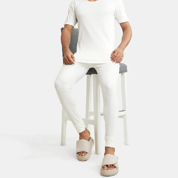 Extra Warmth Super Combed Cotton Rich Thermal Long Johns With StayWarm Technology - Off White - image 3
