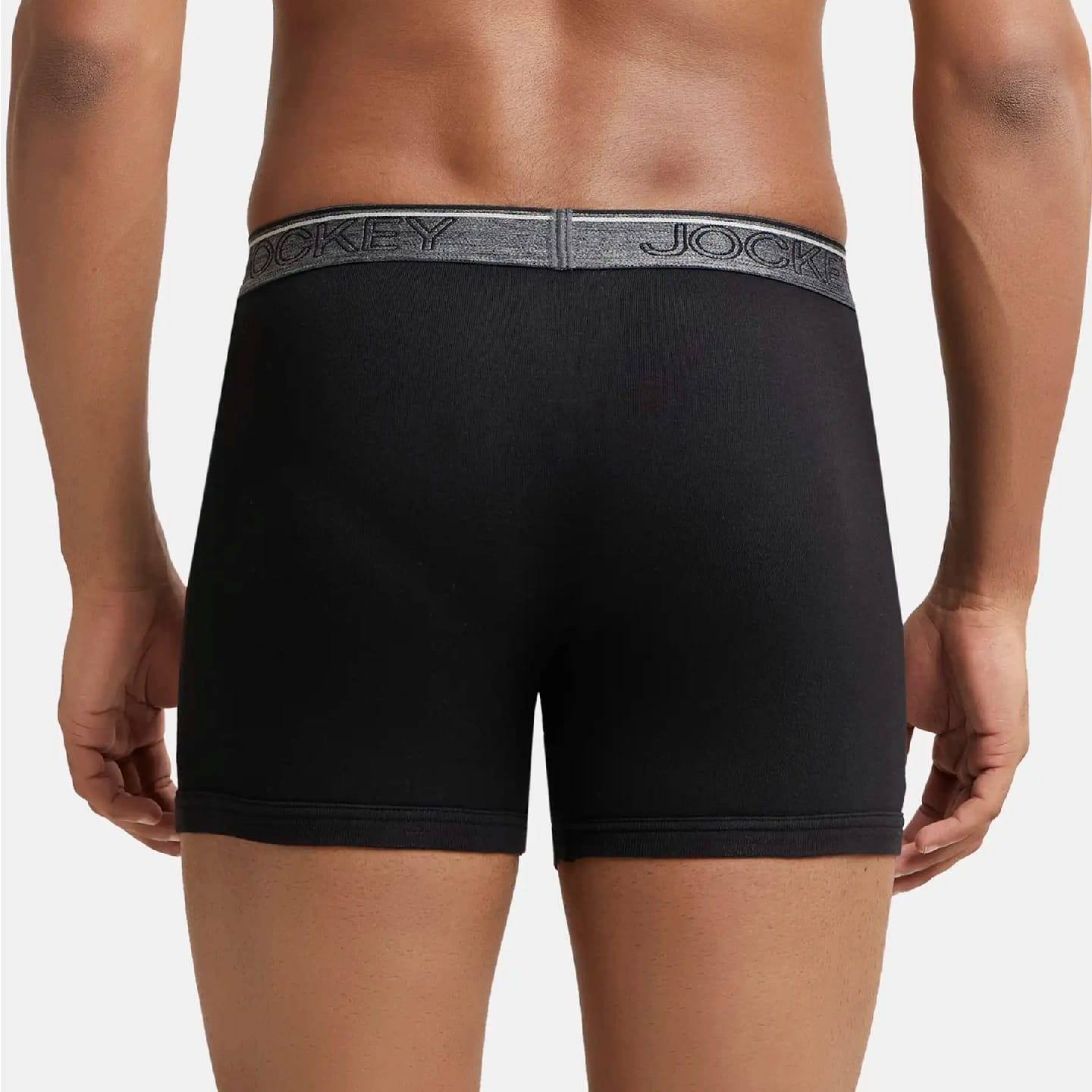Super Combed Cotton Rib Solid Boxer Brief With Ultrasoft And Durable Waistband - Black (Pack Of 2) - image 2