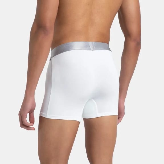 Tactel Microfiber Elastane Stretch Solid Trunk With Moisture Move Properties - White - image 2