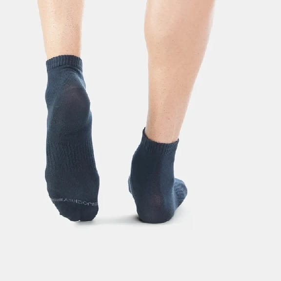Compact Cotton Elastane Stretch Ankle Length Socks With StayFresh Treatment - Black - image 2