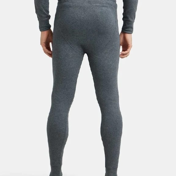 Extra Warmth Super Combed Cotton Rich Thermal Long Johns With StayWarm Technology - Charcoal Melange - image 3