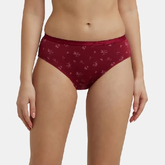High Coverage Super Combed Cotton Hipster With Ultrasoft Exposed Waistband And StayFresh Treatment - Dark Prints (Pack Of 3) - image 4