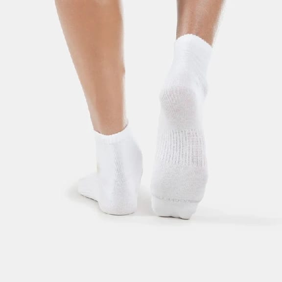 Compact Cotton Elastane Stretch Ankle Length Socks With StayFresh Treatment - White - image 2