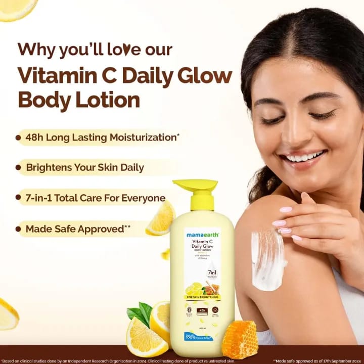 MammaEarth Vitamin C Daily Glow Body Lotion with Vitamin C & Honey (400ml) - image 2