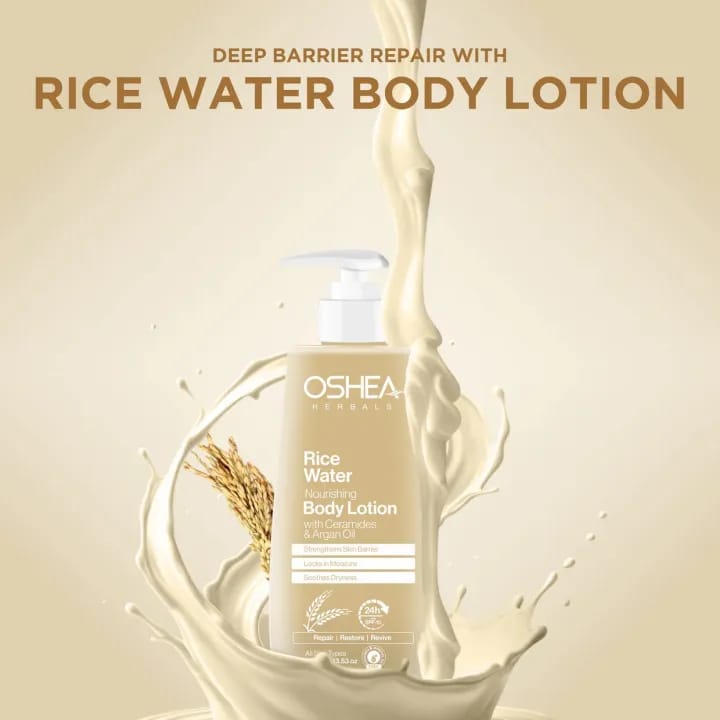 0SHEA HERBALS Rice Water Nourishing Body Lotion (400ml) - image 2