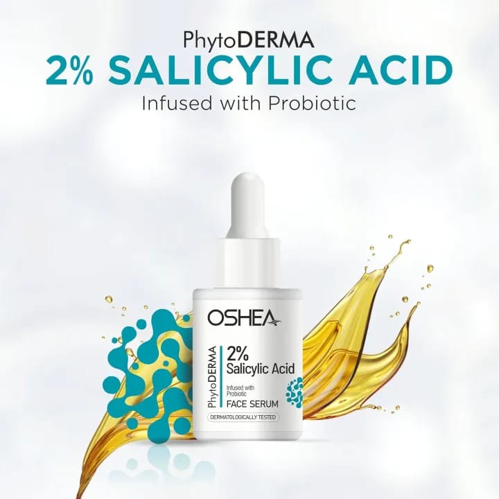 0SHEA HERBALS Phytoderma Face Serum With 2% Salicylic Acid & Probiotics (30ml) - image 1