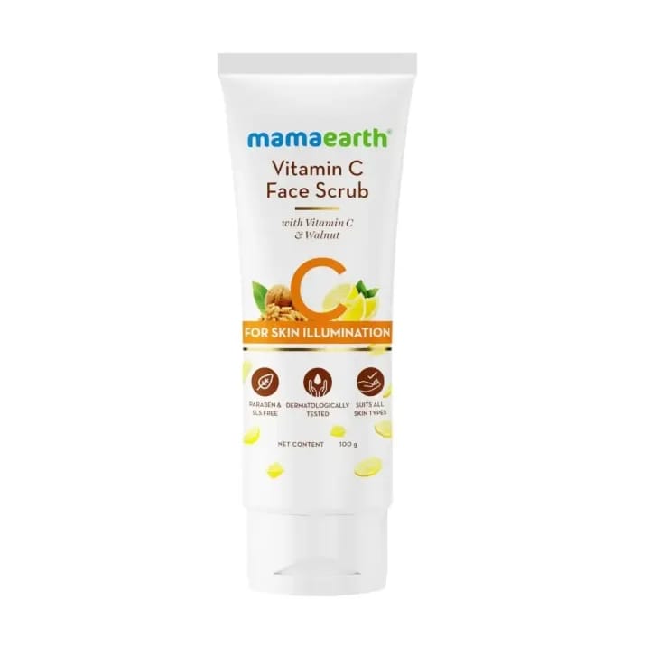 Mammaearth Vitamin C Face Scrub with Vitamin C & Walnut (100g) - image 1