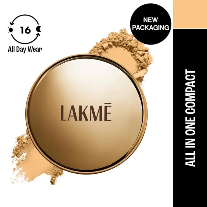 Lakme 9 to 5 Powerplay Priming 3-in-1 Powder Primer, Foundation & Compact - Ivory (9g) - image 1