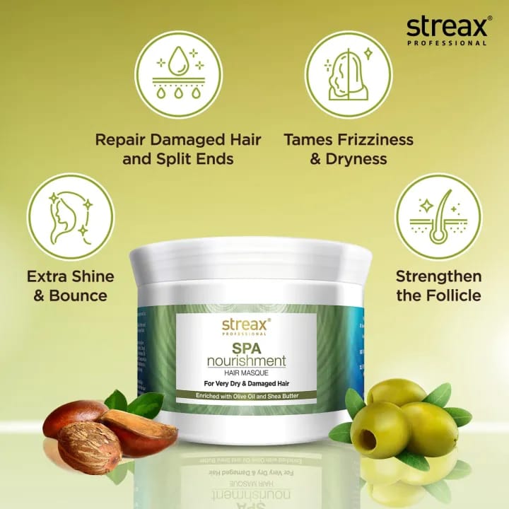 Streax Professional Hair Spa Nourishment Hair Masque for Very Dry & Damaged Hair - 500g - image 2