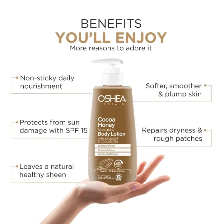 0SHEA HERBALS Cocoa Honey Moisturizing Body Lotion (400ml) - image 2