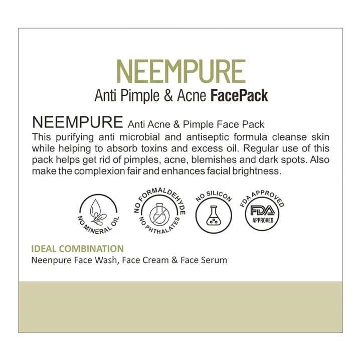 Oshea Herbals Neempure Anti Pimple & Acne Face Pack (100g) - image 5