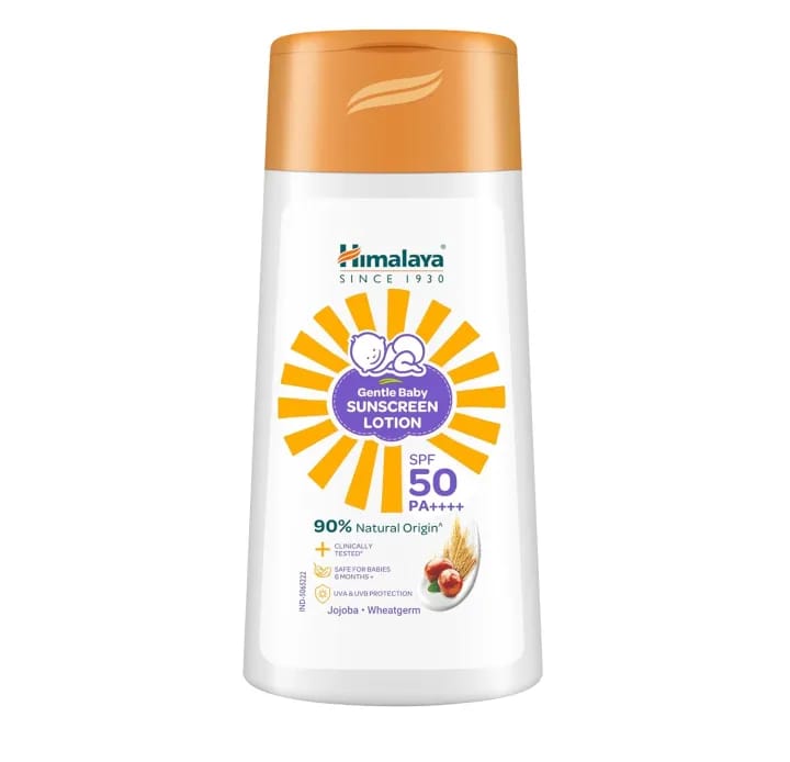 Himalaya Gentle Baby Sunscreen Lotion SPF 50 PA++++ UVA/UVB Broad Spectrum Protection with Jojoba Oil & Vitamin E | Non-Greasy, No White Cast (50ml) - image 2