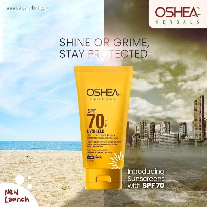 0SHEA HERBALS UVSHIELD 9 in 1 Sun Block Cream SPF 70 PA+++ (60g) - image 1