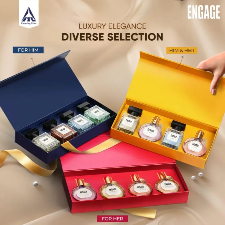 Engaage Luxury Travel Sized Gift Pack Eau De Perfume For Men - (25ml x 4pcs) - image 4