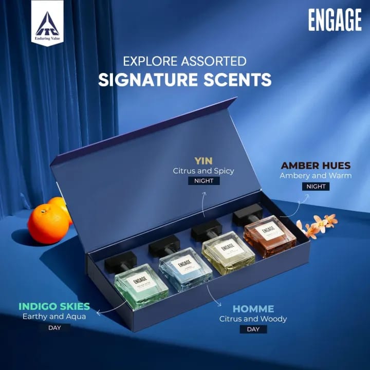 Engaage Luxury Travel Sized Gift Pack Eau De Perfume For Men - (25ml x 4pcs) - image 3