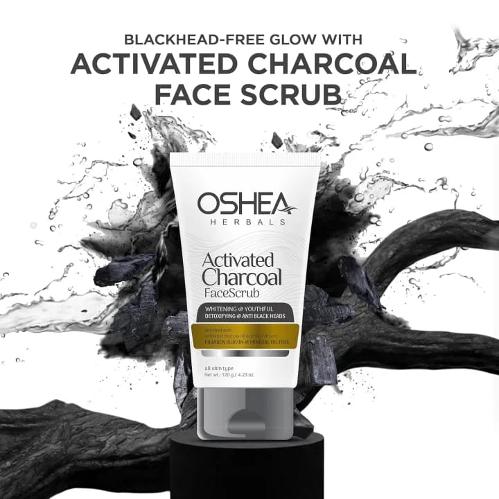 0SHEA HERBALS Activated Charcoal Face Scrub - 120 gm - image 1
