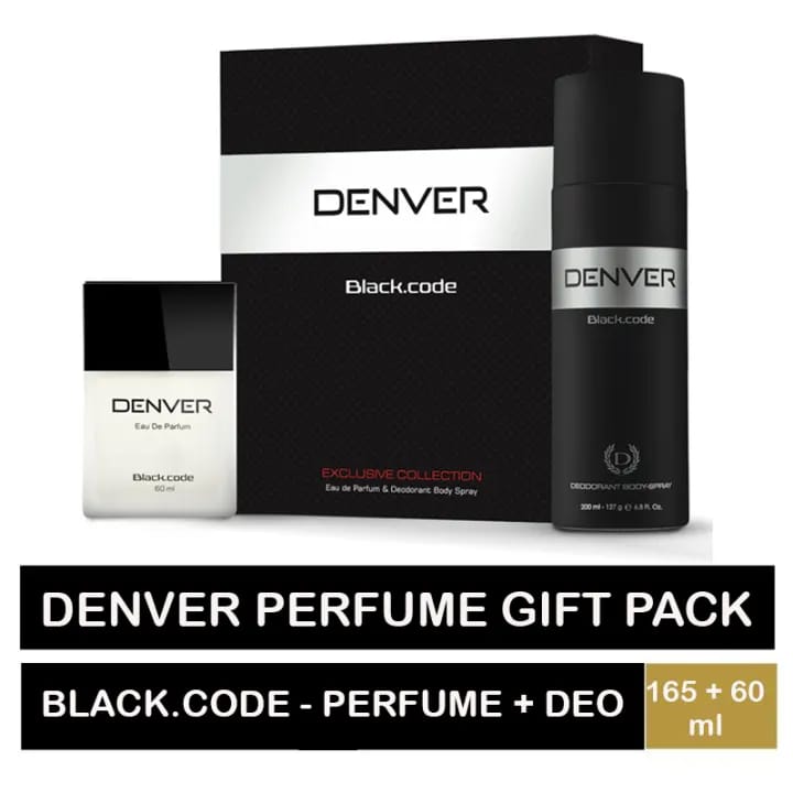 Denver Sporting Club Black Code Perfume and Deo Combo Set - 60ml & 150 ml - image 1