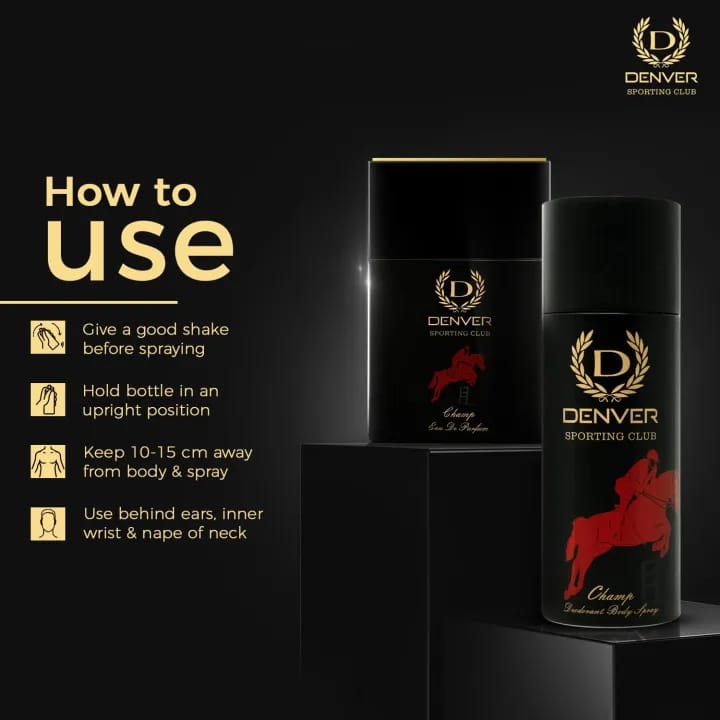 Denver Sporting Club Champ Perfume and Deo Combo Set - 60ml & 165 ml - image 4