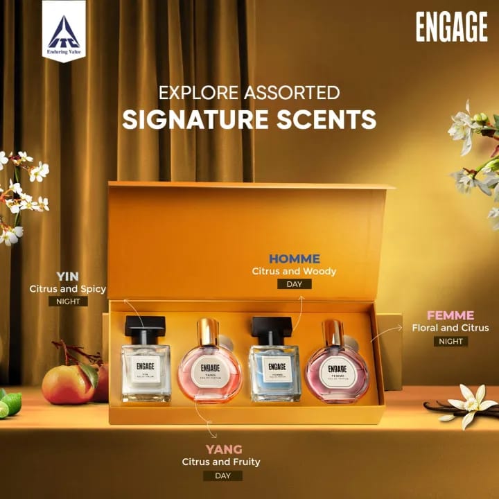 Engaage Luxury Travel Sized Gift Pack Eau De Perfume For Men & Women - (25ml x 4 Pcs) - image 5