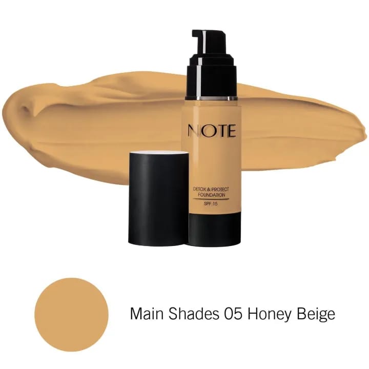 Note Detox & Protect Foundation SPF 15 - 05 Honey Beige (30 ml) - image 5