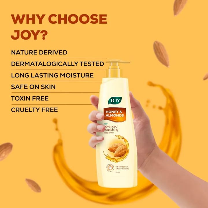 JOY Honey & Almonds Advanced Nourishing Lightweight Body Lotion With Shea Butter (750ml) - image 2