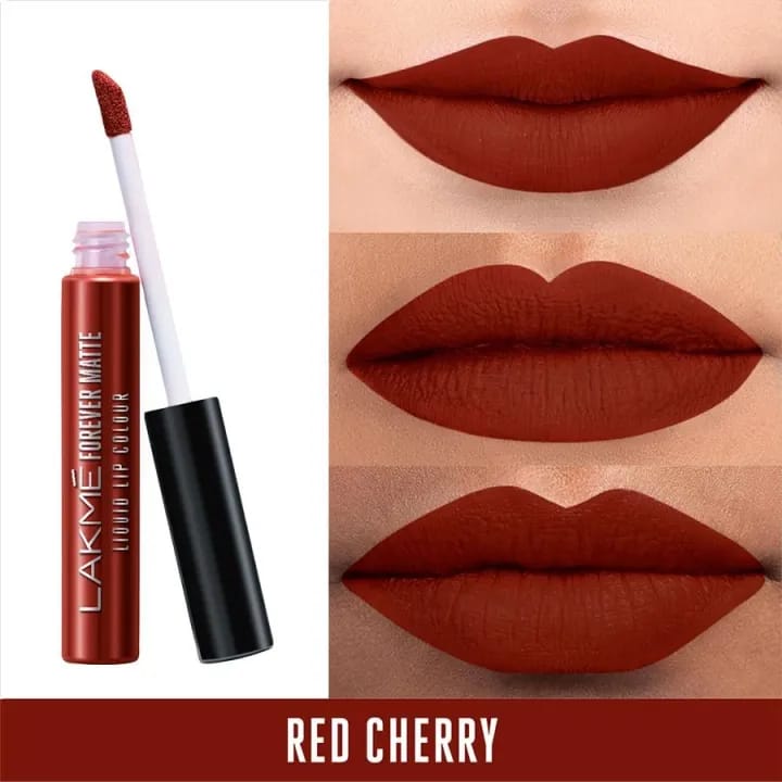 Lakme Forever Matte Liquid Lip Color - 21 Red Cherry (3.4g) - image 2