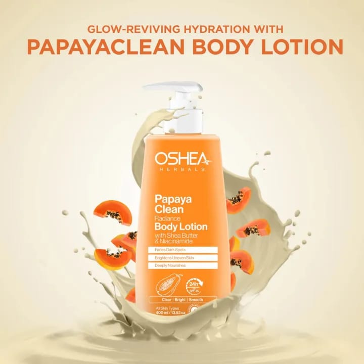 0SHEA HERBALS Papaya Clean Radiance Body Lotion (400ml) - image 2