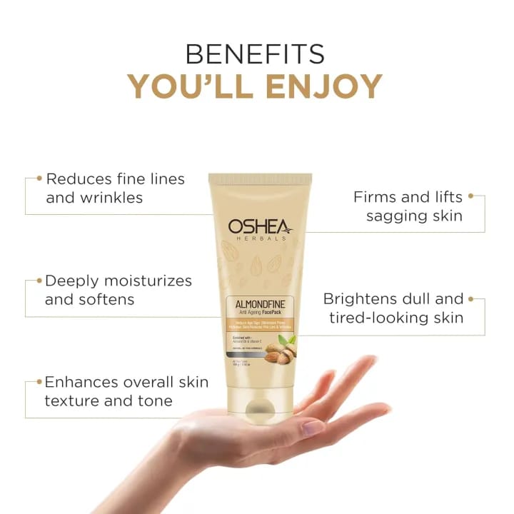 0SHEA HERBALS Almondfine Anti Ageing Face Pack (100g) - image 2