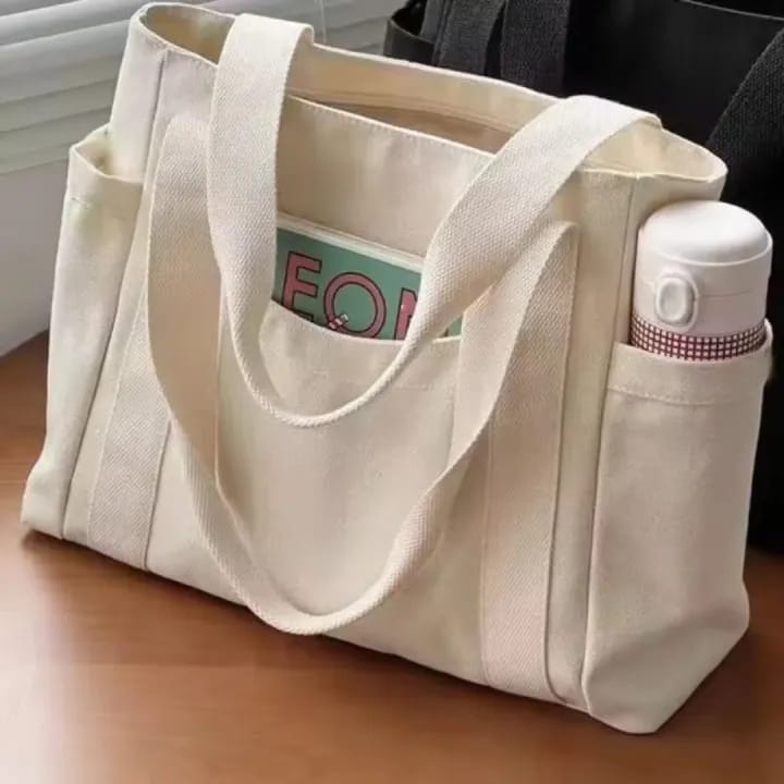 Large Capacity Canvas Letter Tote Bag | Women's Bag shopping bag - image 1