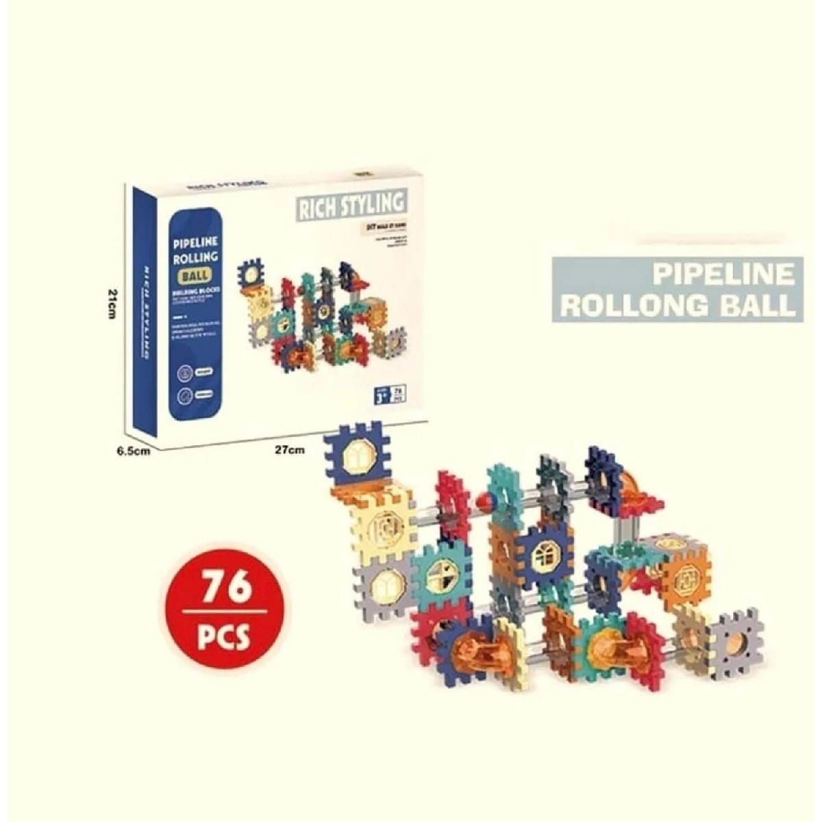 Pipeline Rolling Ball Building Blocks – Creative STEM Construction Toy For Kids - image 2