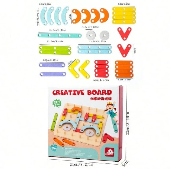 Creative Board Educational Activity Toy For Kids | Multi-Activity Learning Board - image 2