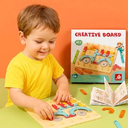 Creative Board Educational Activity Toy For Kids | Multi-Activity Learning Board - image 3