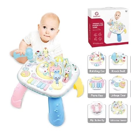 Baby Activity Table With Piano & Bead Maze | Multifunction Musical Learning Toy For Toddlers - image 3