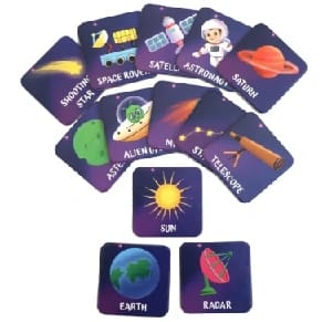 Unik Play Space Theme Shape Puzzle – Build & Play Educational Puzzle Game With 16 Puzzle Pieces & 15 Activity Cards For Kids - image 2