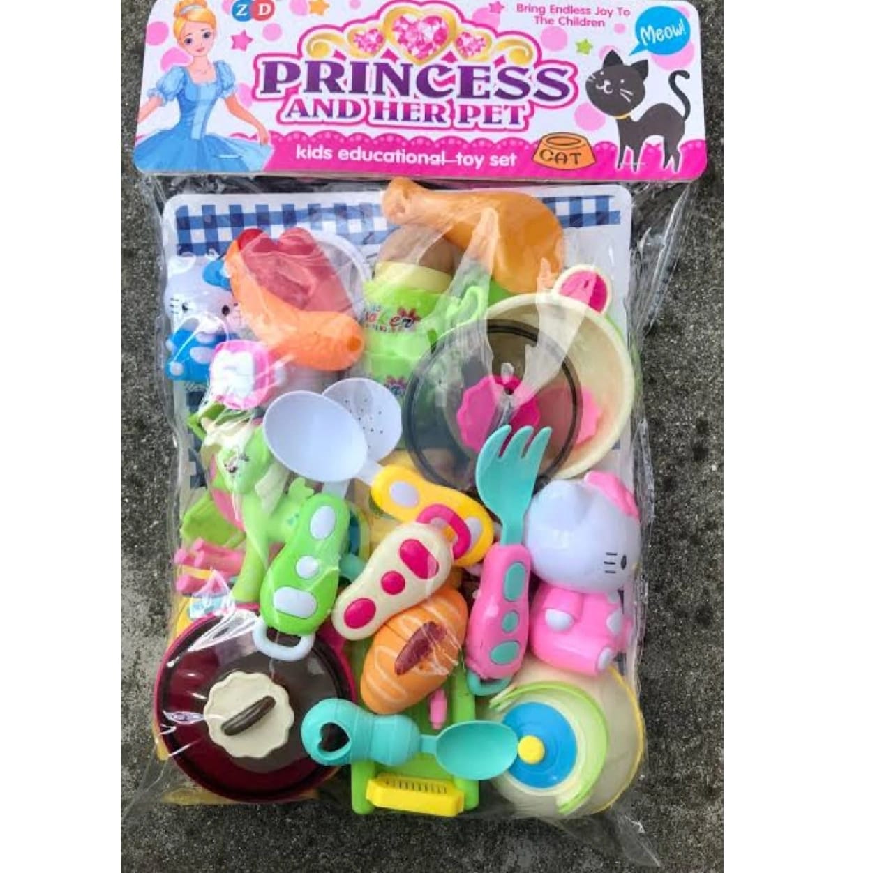 Princess & Her Pet Toy Kitchen Set For Kids | Pretend Play Cooking Playset - image 1