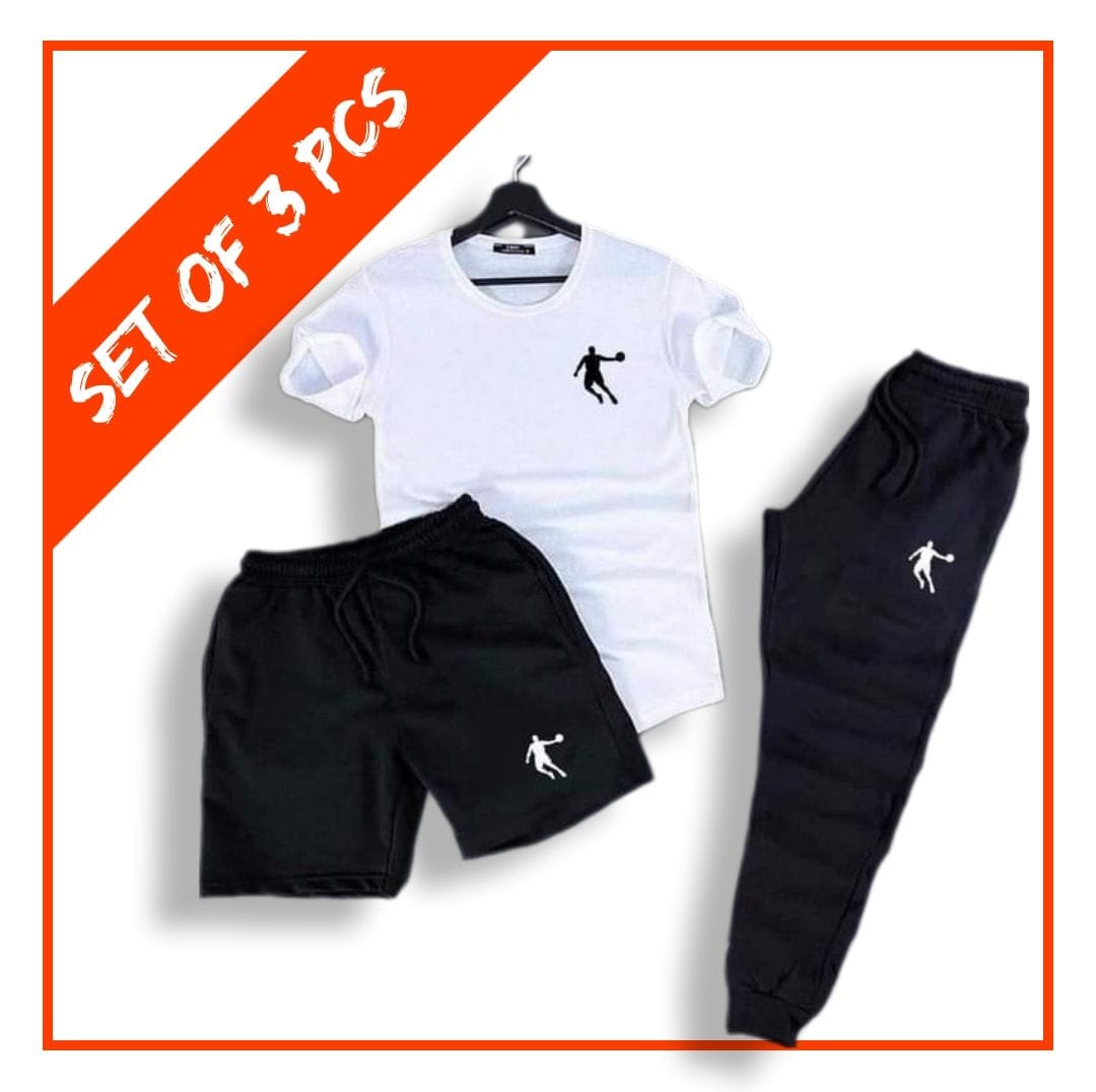 New Summer Men's Printed Tshirt Half Pant And Jogger set - image 3