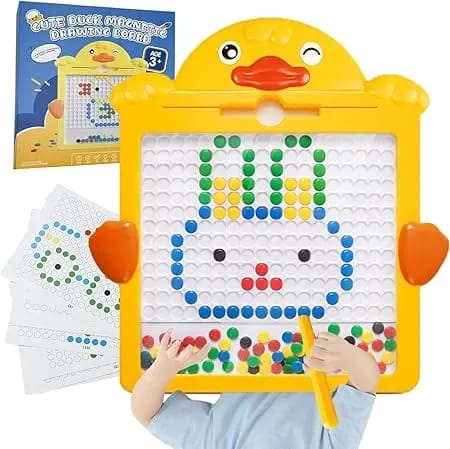 Toys Nagar 1Pcs Cute Duck Magnetic Drawing Board & Magnetic Pen and Color Number Maze, Toys for 3+ Year Olds Kids, Christmas Birthday Gifts for Kids Boys Girls, Educational Toys for Boys Girls - image 1