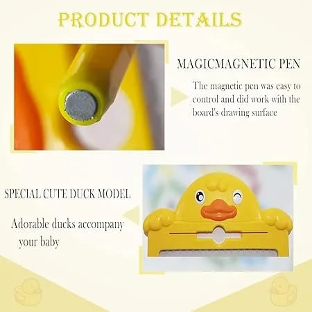 Toys Nagar 1Pcs Cute Duck Magnetic Drawing Board & Magnetic Pen and Color Number Maze, Toys for 3+ Year Olds Kids, Christmas Birthday Gifts for Kids Boys Girls, Educational Toys for Boys Girls - image 4