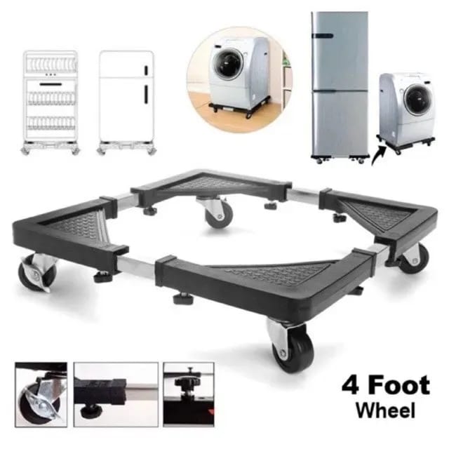Heavy Universal Mobile Base Fridge Stand with 4/8 Strong Feet Multi-Functional Adjustable Base for Adjustable Dryer - image 1