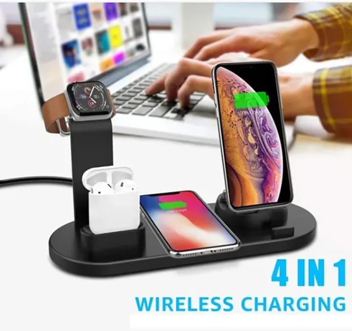 4 in 1 Fast Charging Portable Multi-function Charging Dock Compatible with Apple Watch Airpods Headset Charging Station - image 2