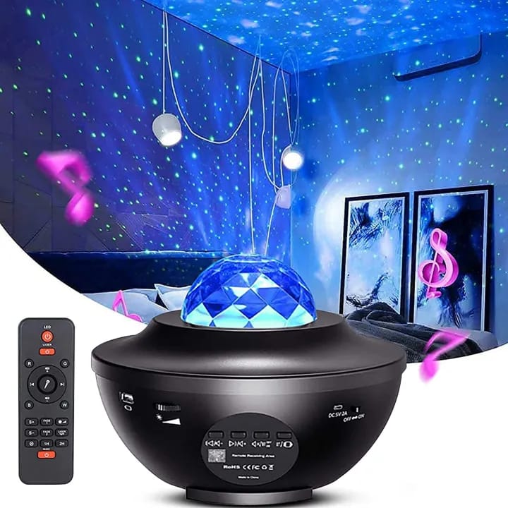 LED Galaxy Projector Light Bluetooth Remote Control Starry Projection Lamp Star Projector Light Star Night Light with Mp3 - image 2