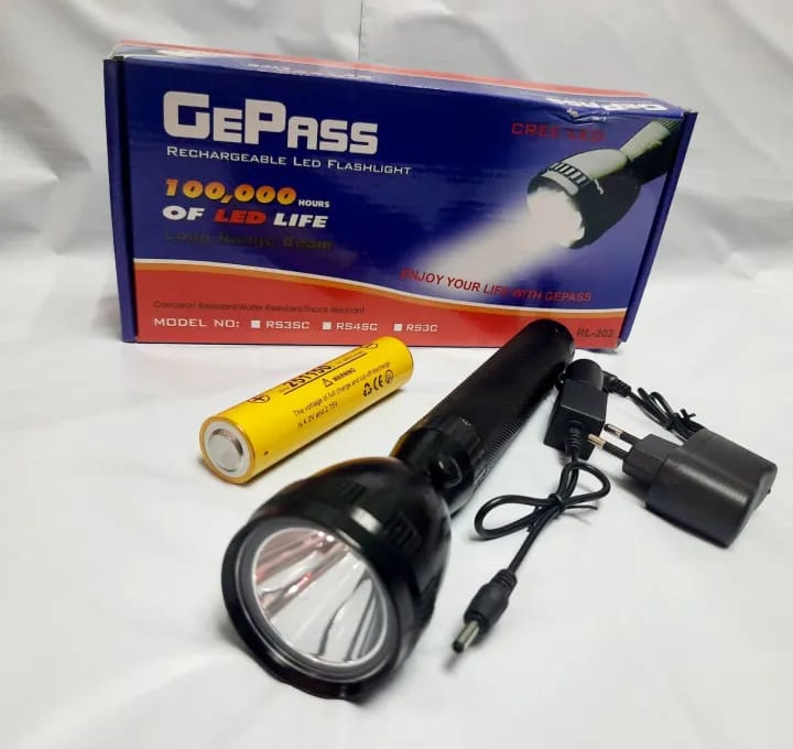 GePass Rechargeable LED Flashlight High Range Torch Flashlight RL-203 - image 2